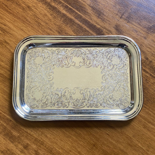 EP Silver Plated Copper Small Rectangular Tray