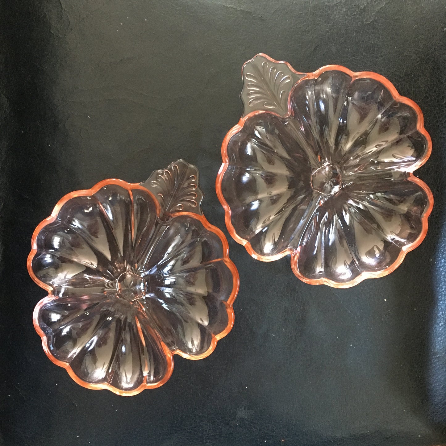 Pink Depression Glass Candy Dishes
