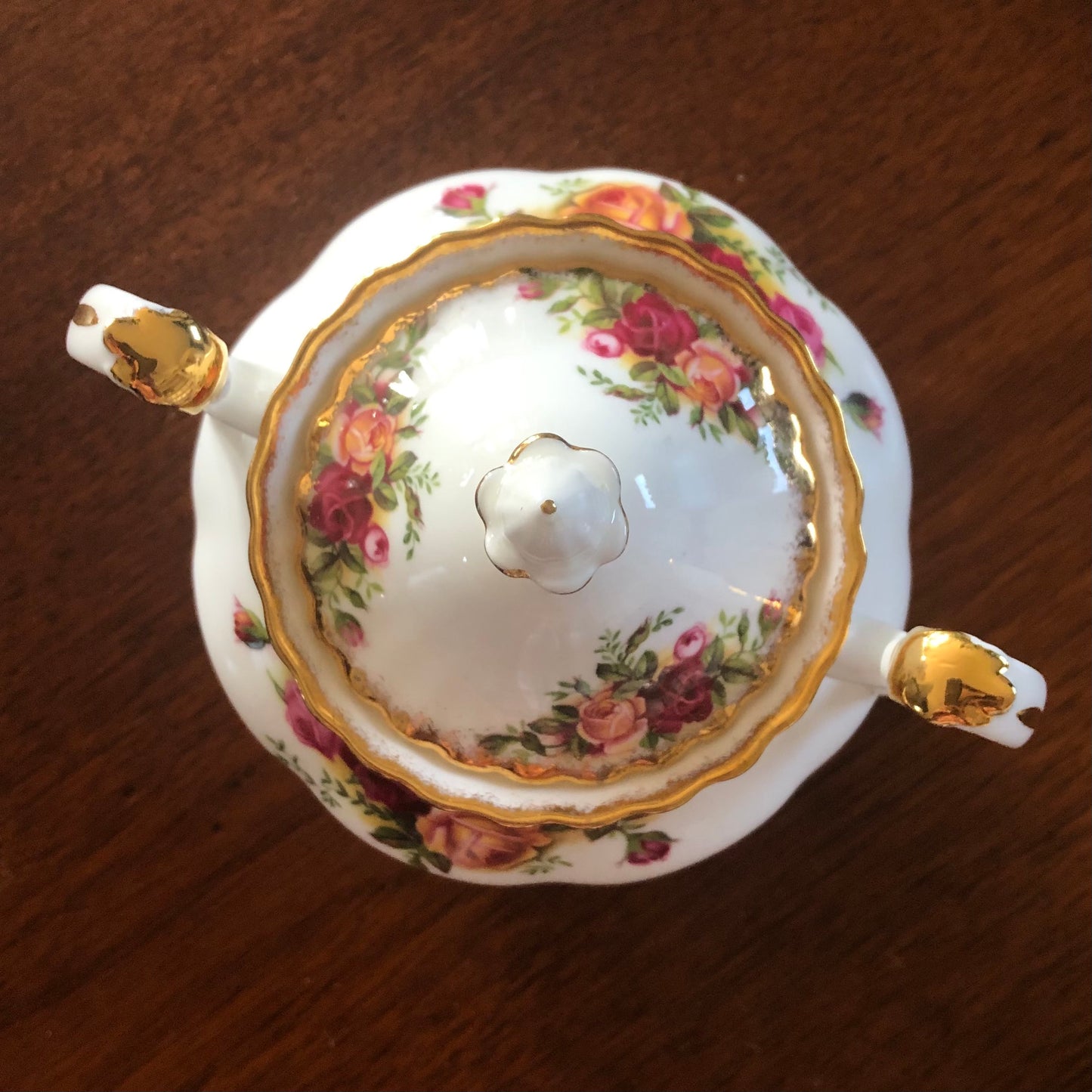 Covered Sugar Bowl, Old Country Roses