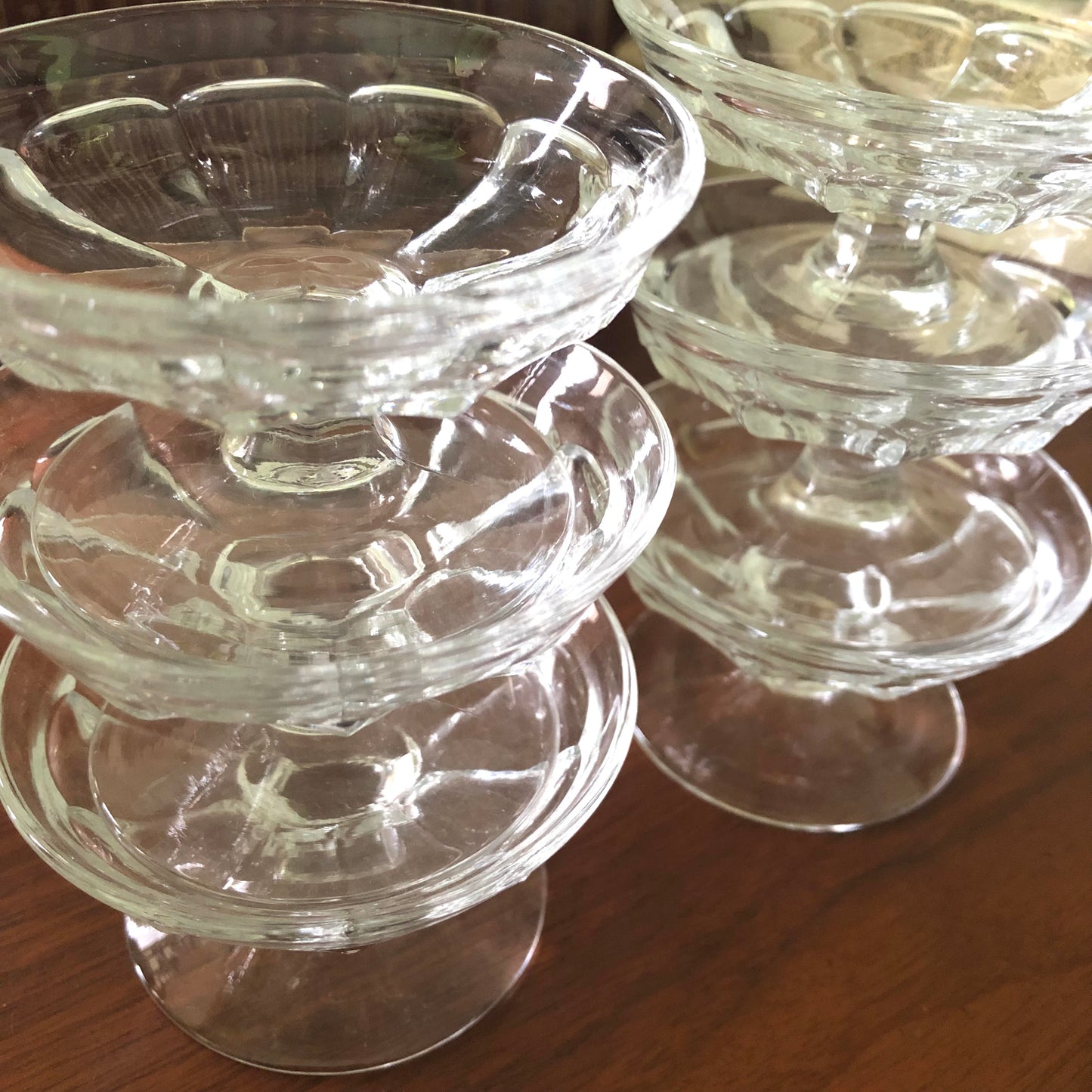 Small Glass Dessert Dishes, Set of 6