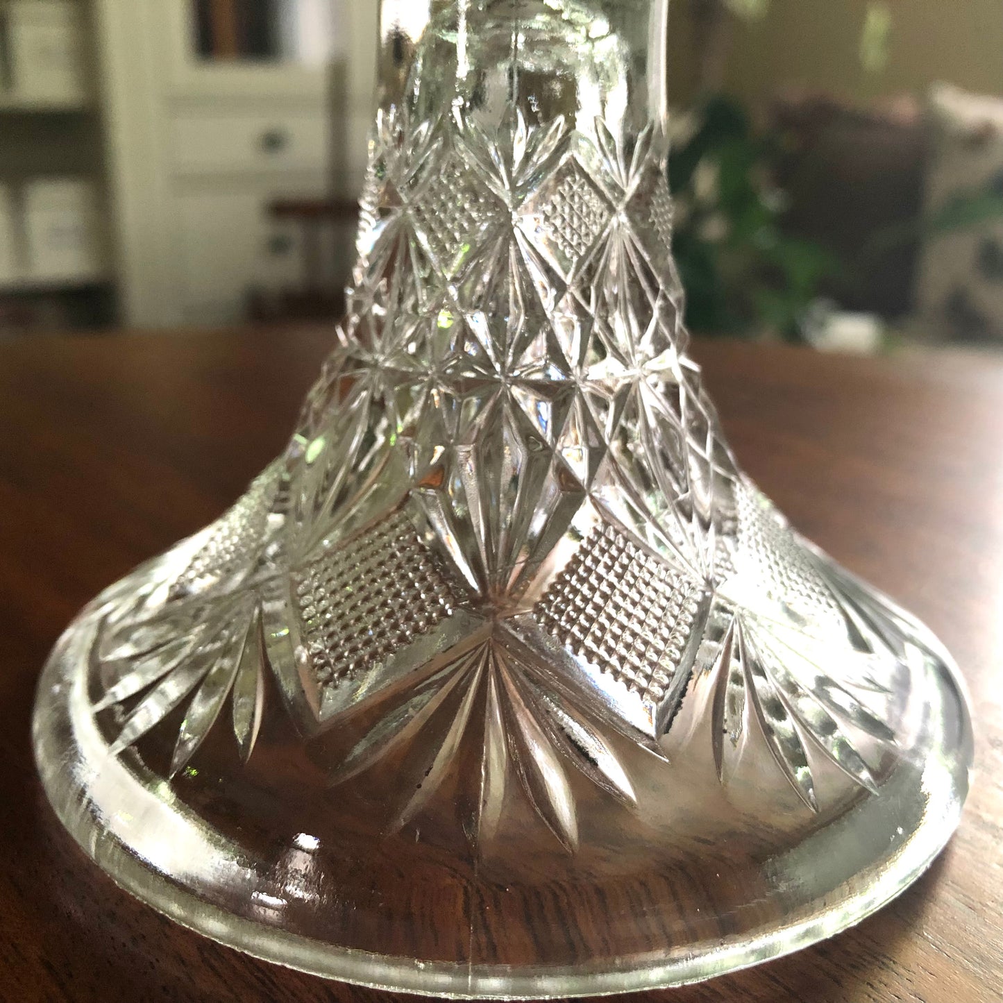 Early Pressed Glass Cake Stand