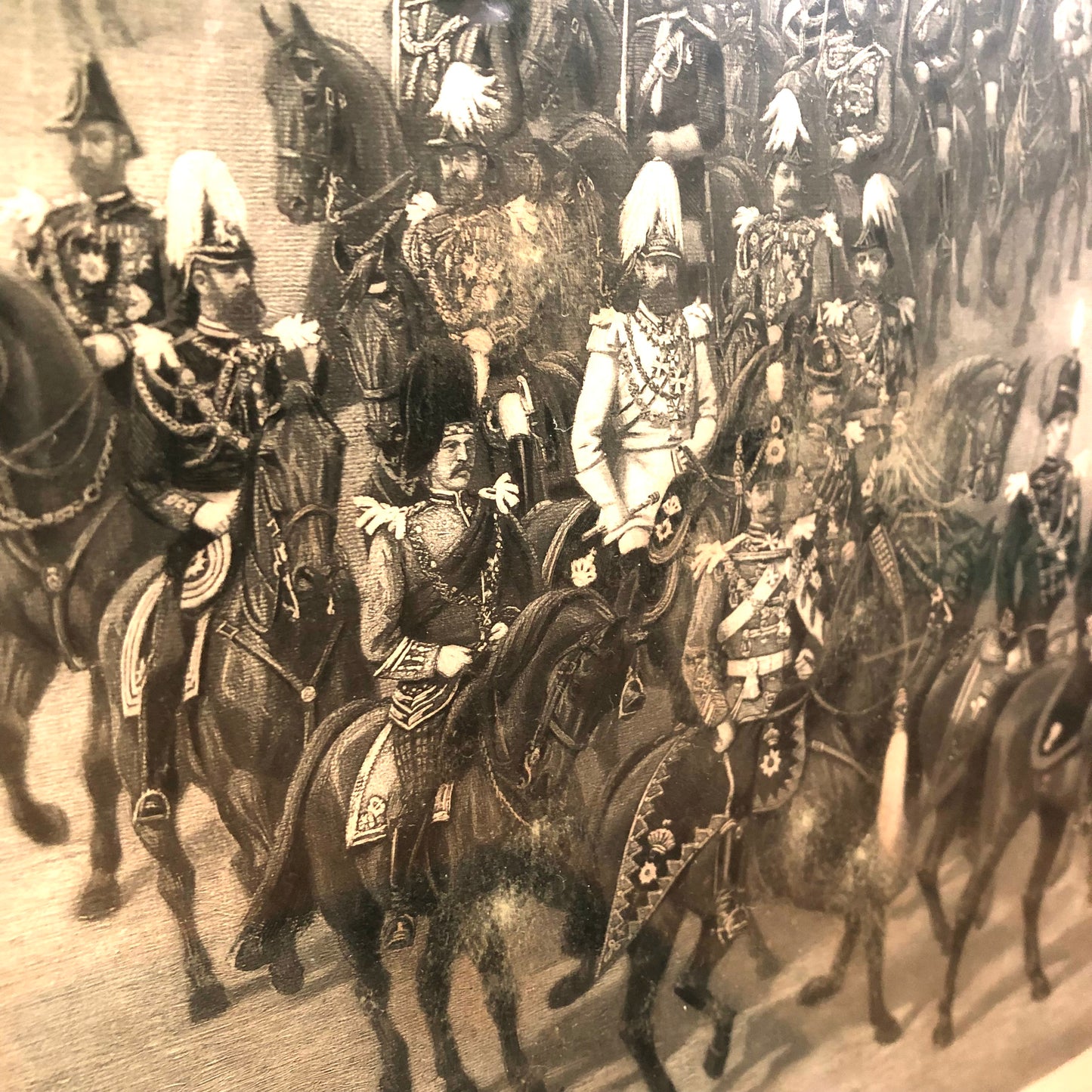 Queen Victoria's Jubilee Procession, Framed Engraving behind Glass