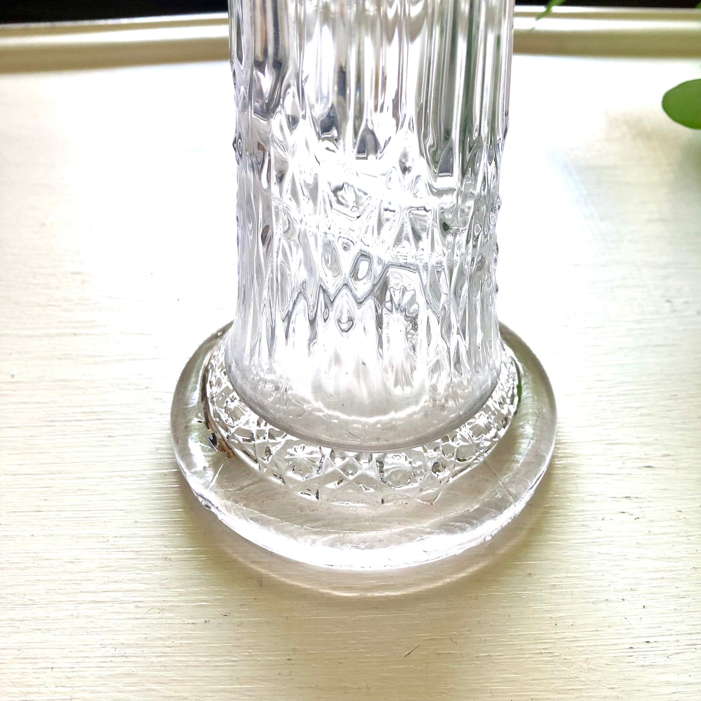 Early Pressed Glass Bud Vase