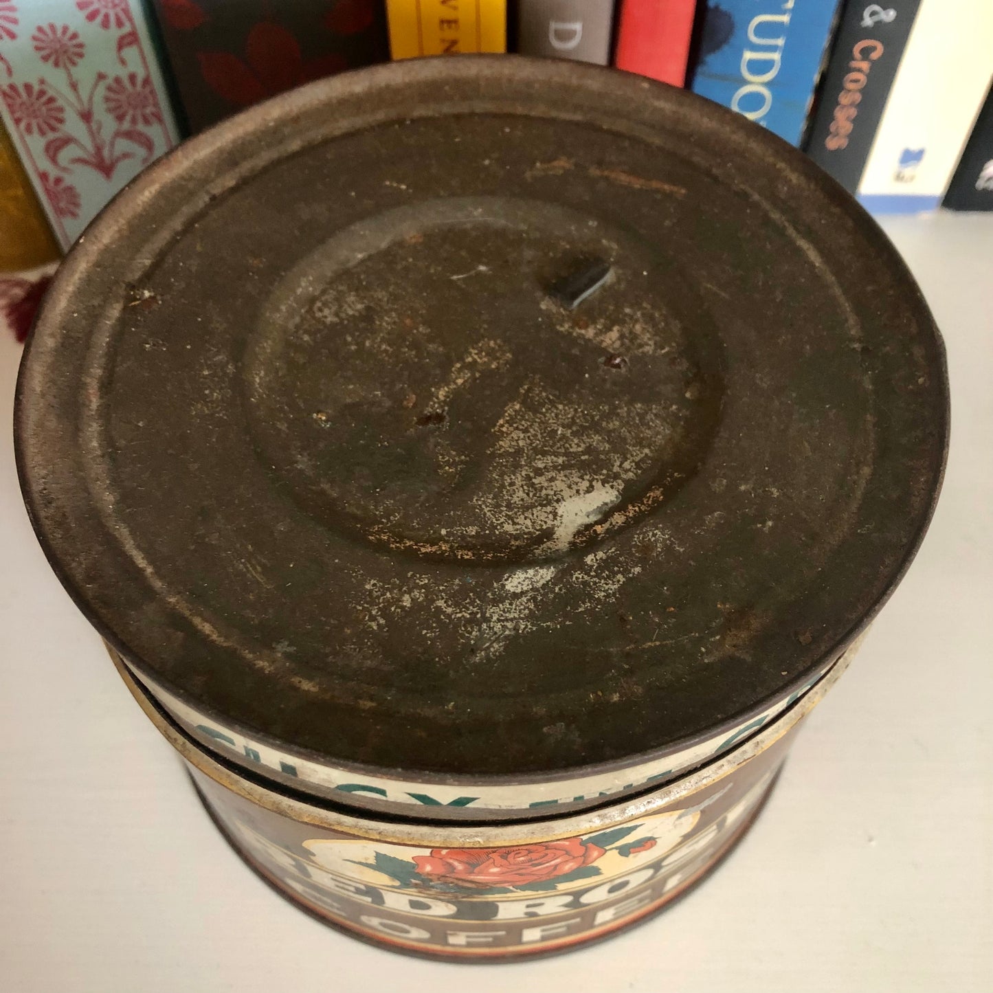 Antique Red Rose Coffee Tin