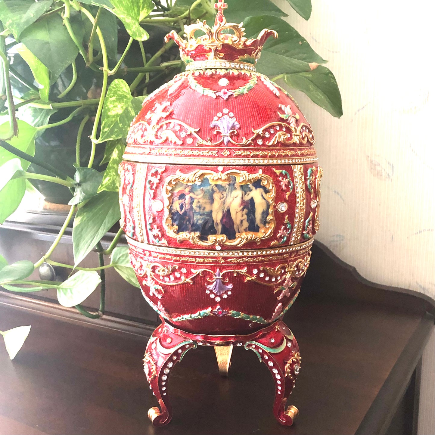 Guilloche Musical Faberge Style Egg