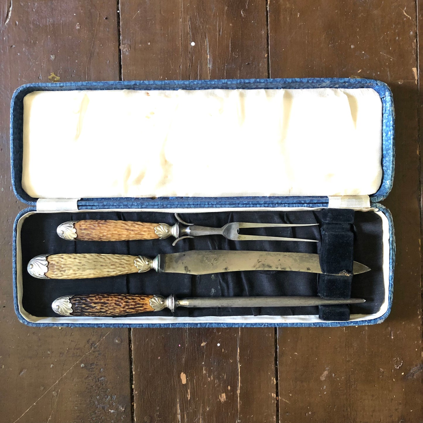 Stag Handled Carving Set by Sheffield