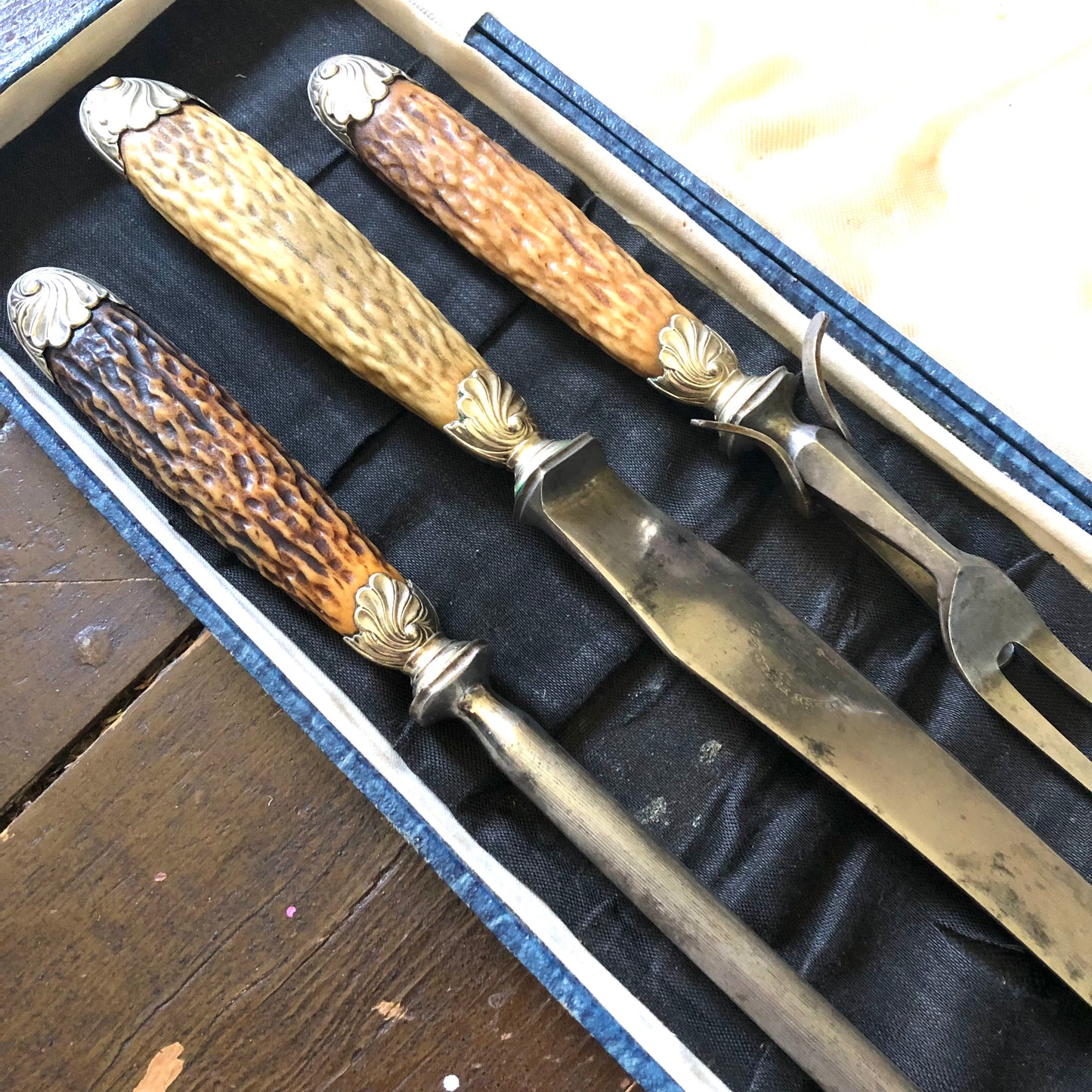 Stag Handled Carving Set by Sheffield